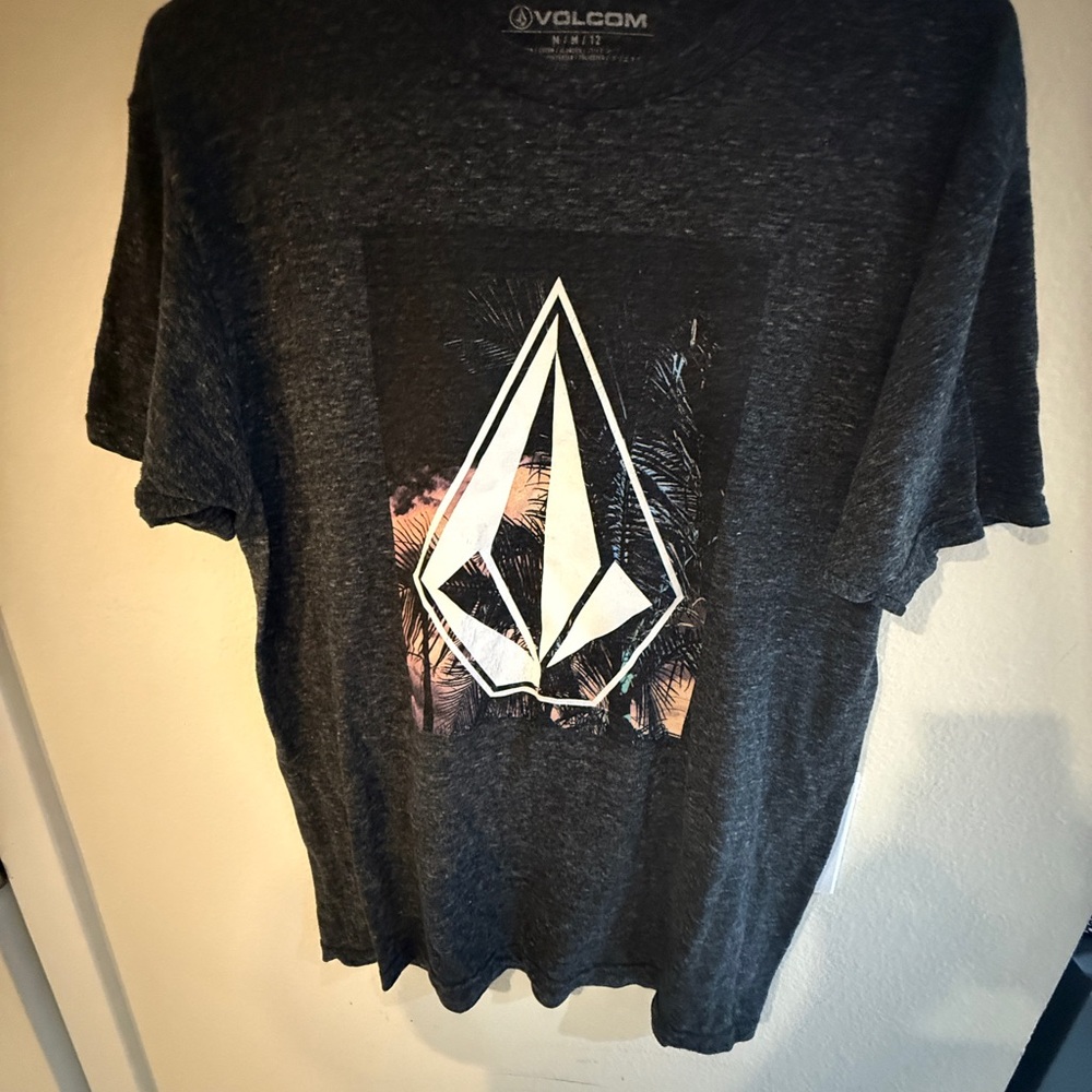 Volcom Gray Short Sleeve Tee with Iconic Logo